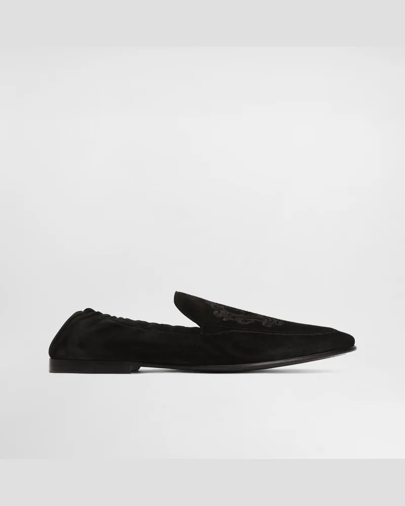 Dolce & Gabbana Slipper Aus Kalbsleder - Mann Driver Und Mokassins Schwarz 