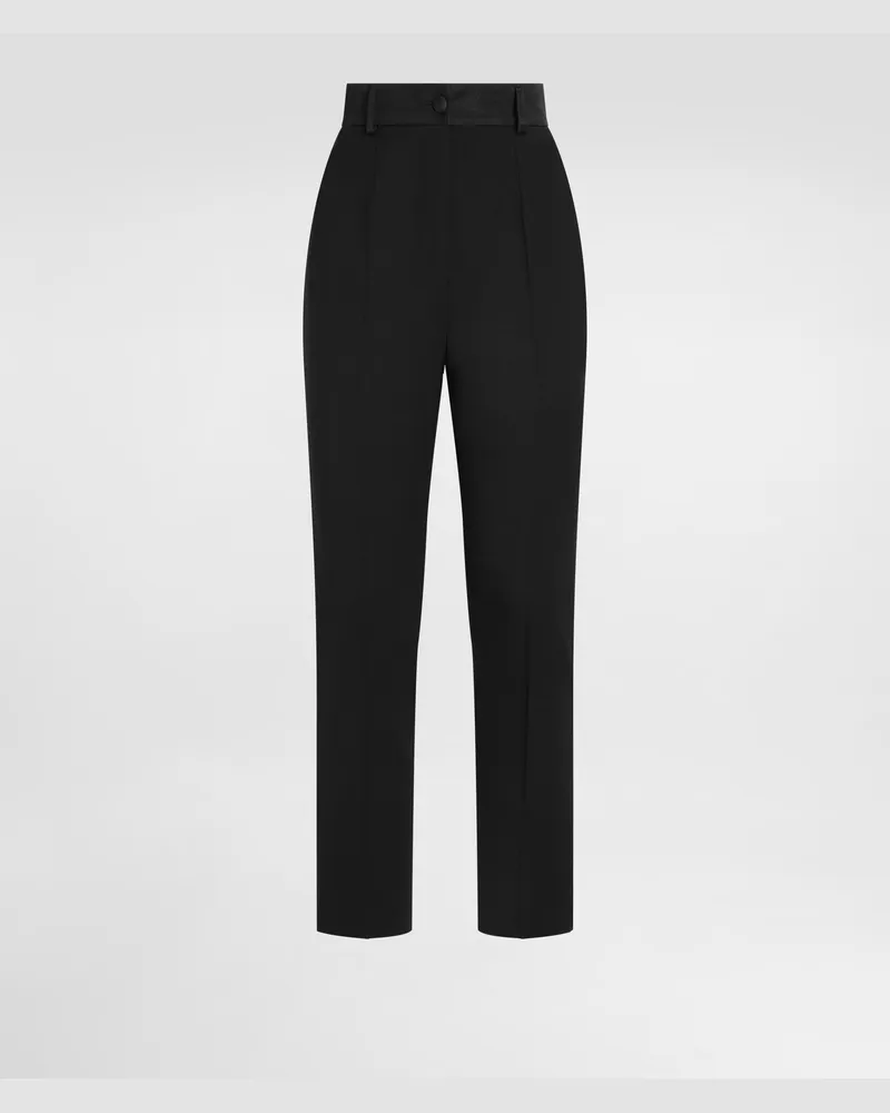 Dolce & Gabbana Hose Aus Bi-stretch-twill - Frau Hosen Und Shorts Schwarz Black