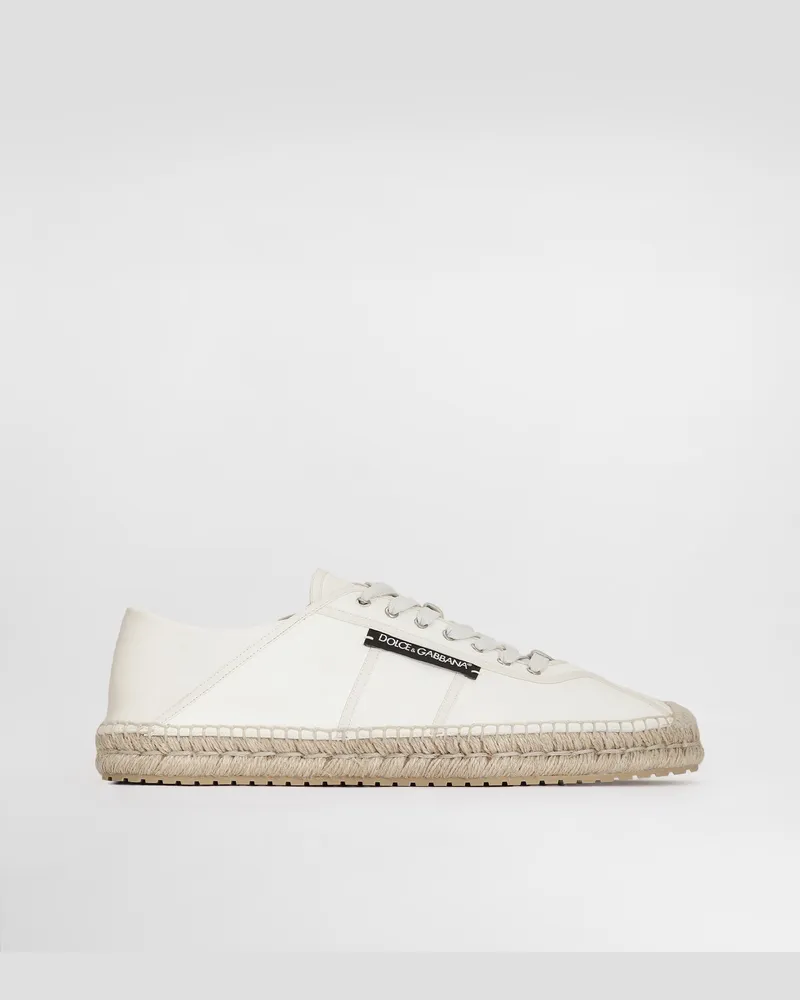 Dolce & Gabbana Espadrilles Aus Spaltlammleder - Mann Sandalen Und Slides Wei White