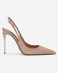 Dolce & Gabbana Slingback aus Satin Beige