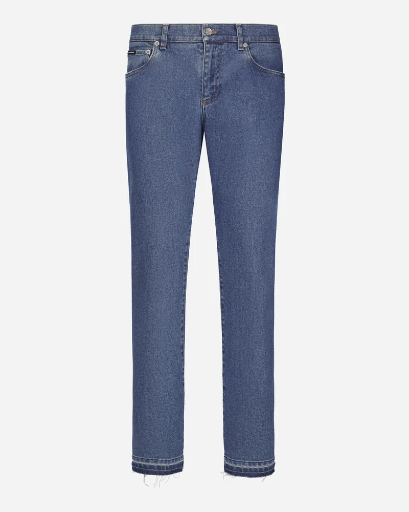 Dolce & Gabbana Jeans Slim Aus Blauem Stretchdenim - Mann Jeans Mehrfarbig Blau