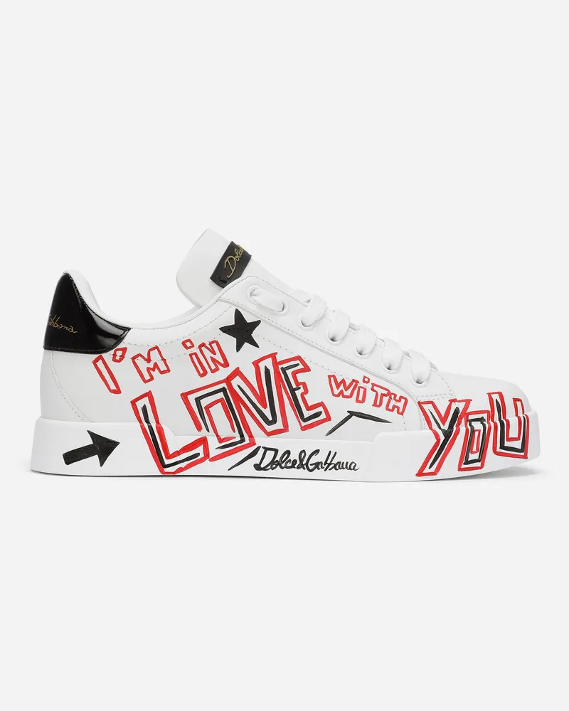 Dolce & Gabbana Sneaker Portofino Cuore - Frau Mehrfarbig Mehrfarbig