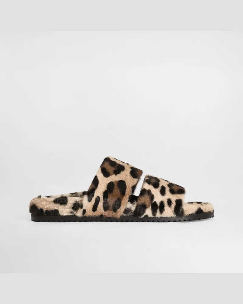 Dolce & Gabbana Leo Dg Casual Kid Goat Sandals - Mann Sandalen Und Slides Braun Mehrfarbig