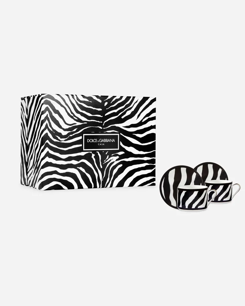 Dolce & Gabbana Gift Box With 2 Porcelain Teacups With Saucers - Teetassen Multicolor Multicolor