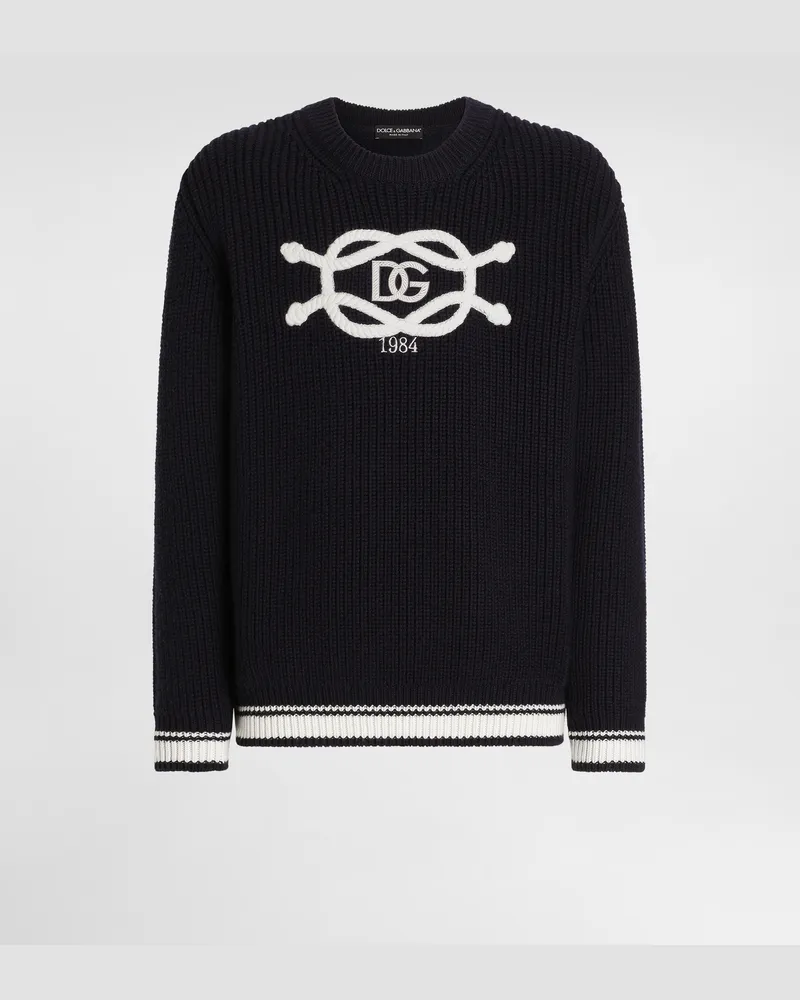 Dolce & Gabbana Pullover Aus Schurwolle - Mann Strickwaren Wei Mehrfarbig