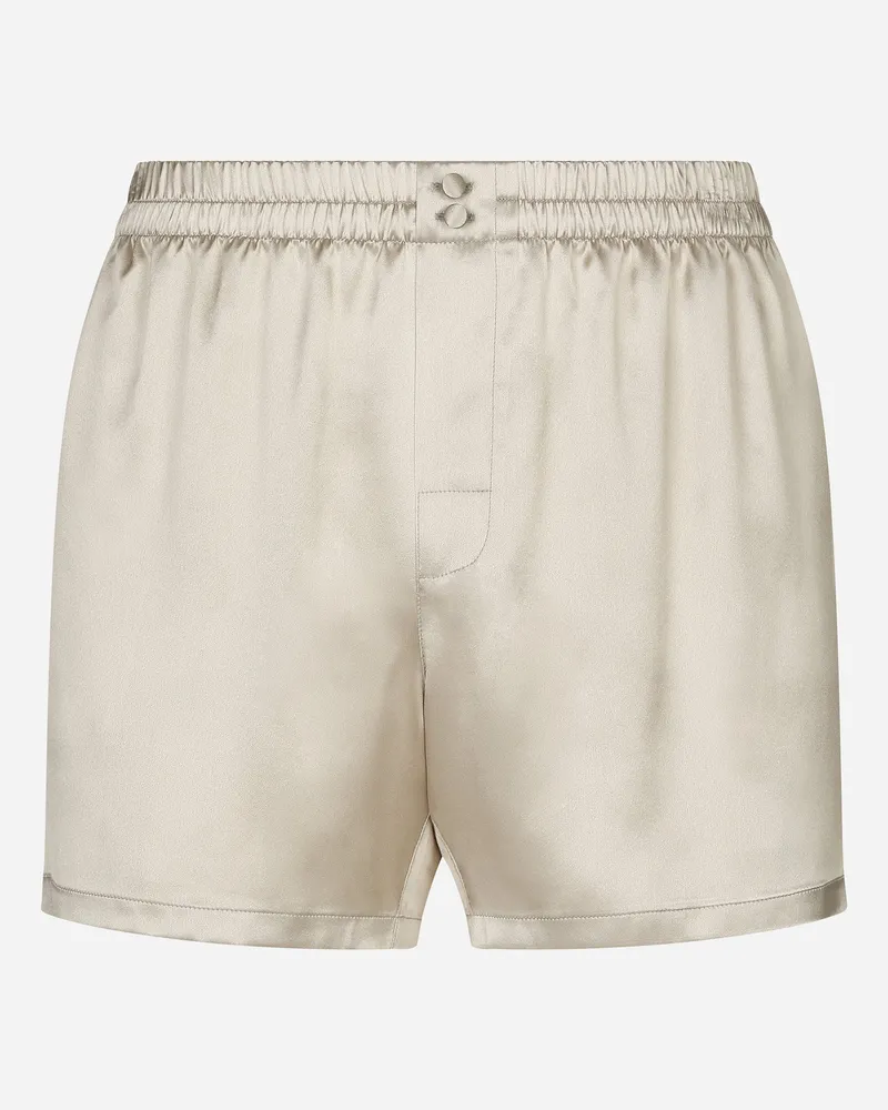 Dolce & Gabbana Shorts Aus Seide - Mann Unterwäsche Und Loungewear Gr�n Seide Green