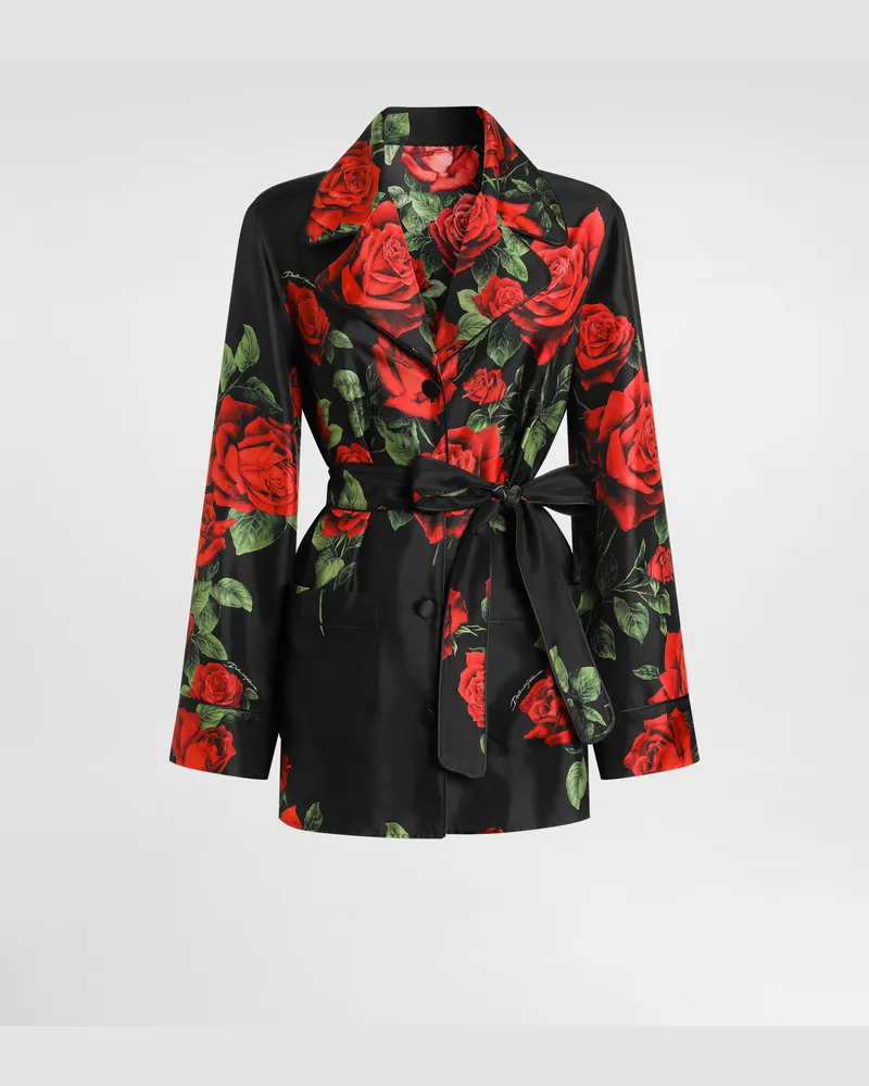 Dolce & Gabbana Hemd Vanity Aus Twill Mit Rosen-print - Frau Blusen Und Tops Multicolor Multicolor
