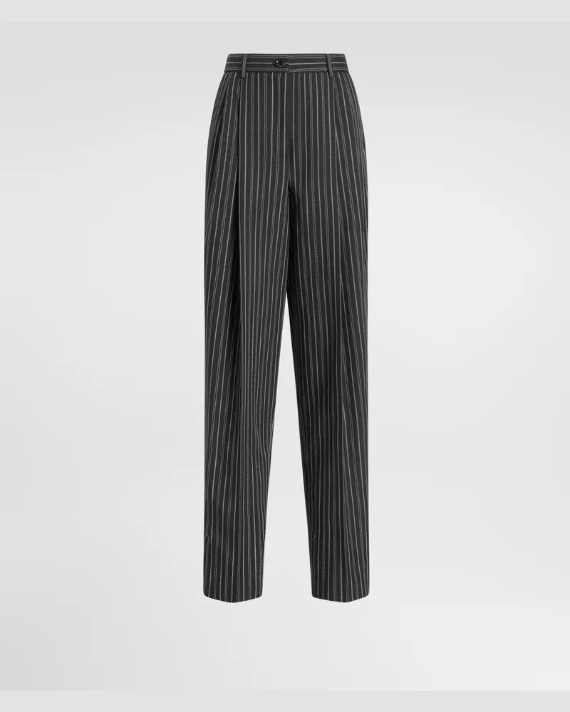 Dolce & Gabbana Hose Aus Schurwolle In Nadelstreifen-optik - Frau Collection #n/d Mehrfarbig