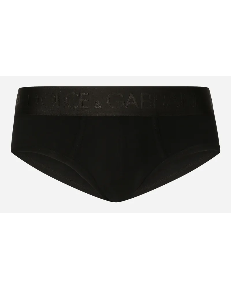 Dolce & Gabbana Brando Slip Bi Elastischer Jersey Schwarz