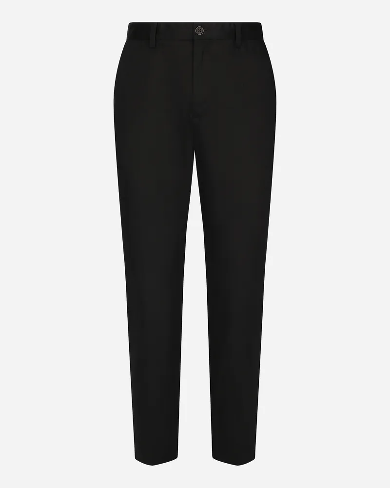 Dolce & Gabbana Stretch Gabardine Trousers - Mann Hosen Und Shorts Blau Blue