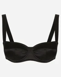 Dolce & Gabbana Balconette-BH aus Satin Schwarz