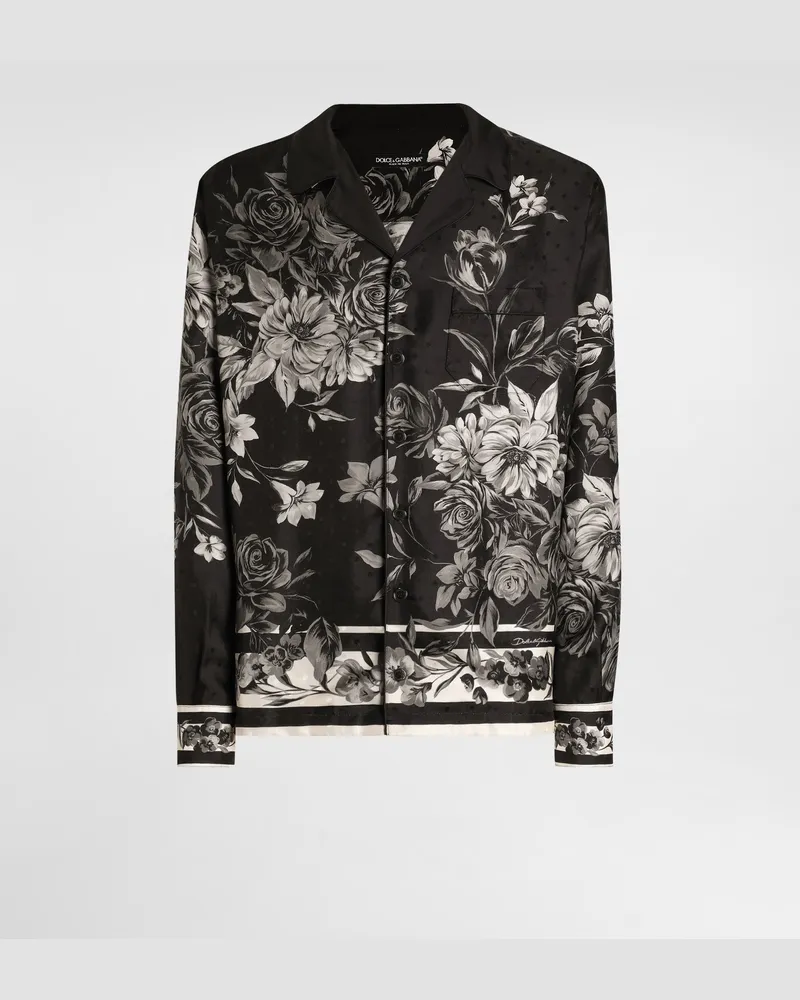 Dolce & Gabbana Flower Bouquet-print Jacquard Twill Shirt - Mann Hemden Multicolor Multicolor