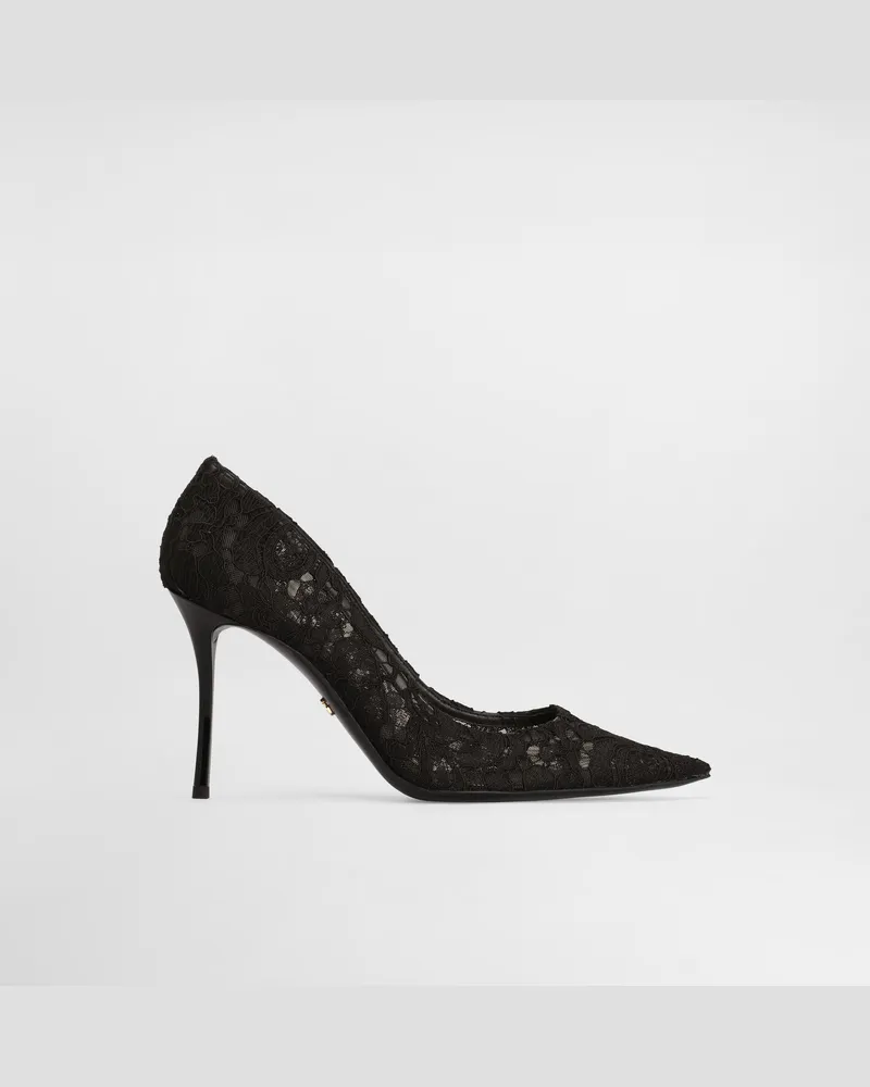 Dolce & Gabbana Lace Pumps - Frau Pumps Und Slingbacks Schwarz Black
