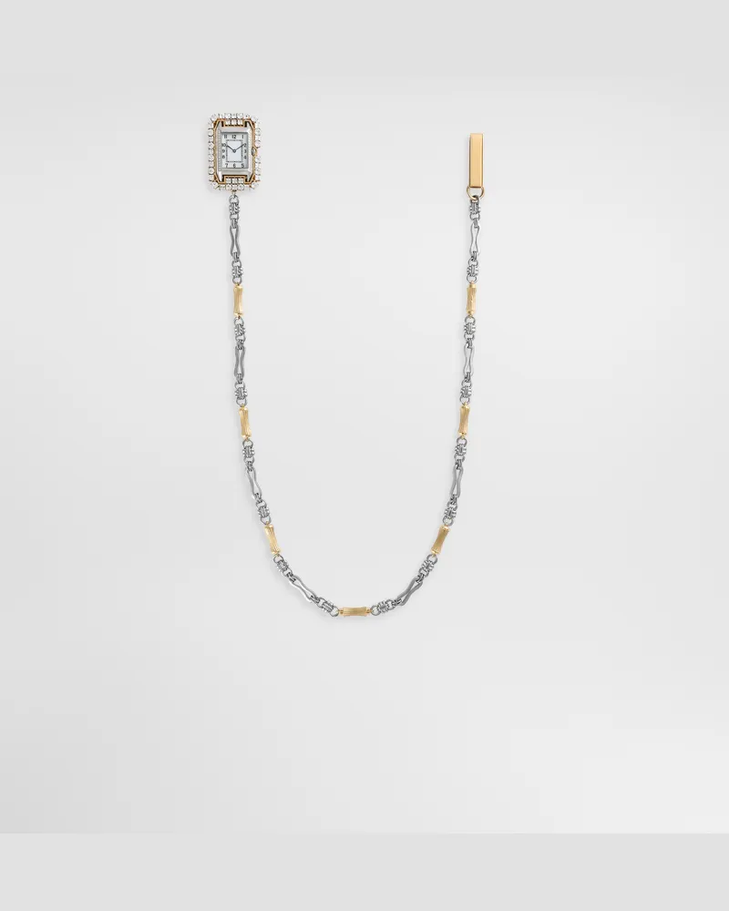 Dolce & Gabbana Uhrenbrosche Mit Strass - Mann Bijoux Mehrfarbig Metall Mehrfarbig