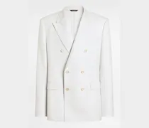 Jacke Sicilia Light Aus Viskose Mit Doppelreiher-design - Mann Anzüge Und Blazer Wei
