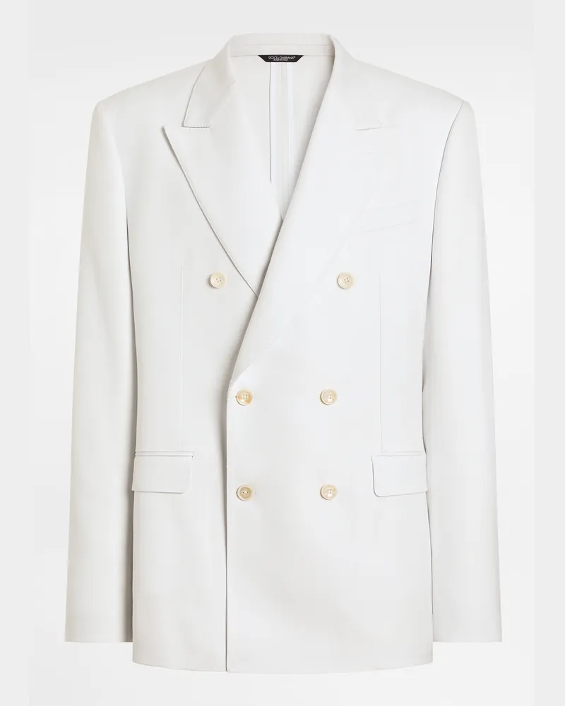Dolce & Gabbana Jacke Sicilia Light Aus Viskose Mit Doppelreiher-design - Mann Anzüge Und Blazer Wei White