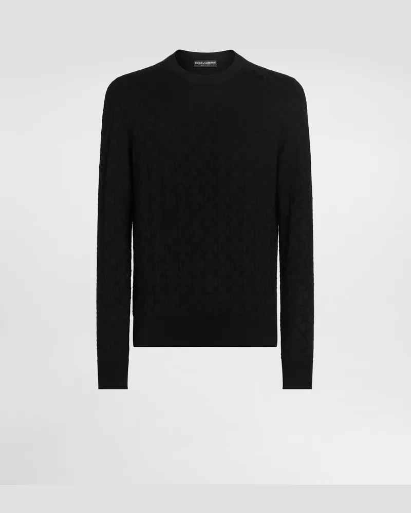 Dolce & Gabbana Rundhalspullover Aus Seide - Mann Strickwaren Schwarz Schwarz