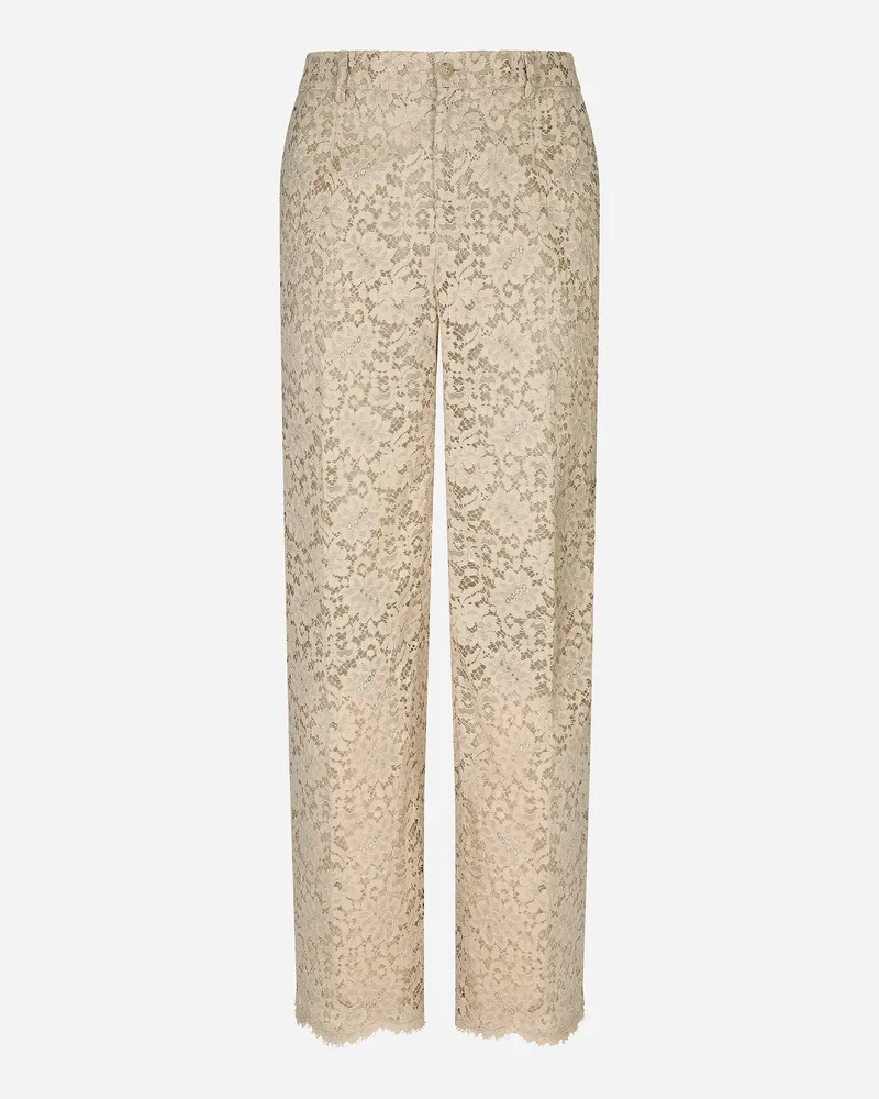 Dolce & Gabbana Hose Aus Kordelspitze - Mann Hosen Und Shorts Beige Beige