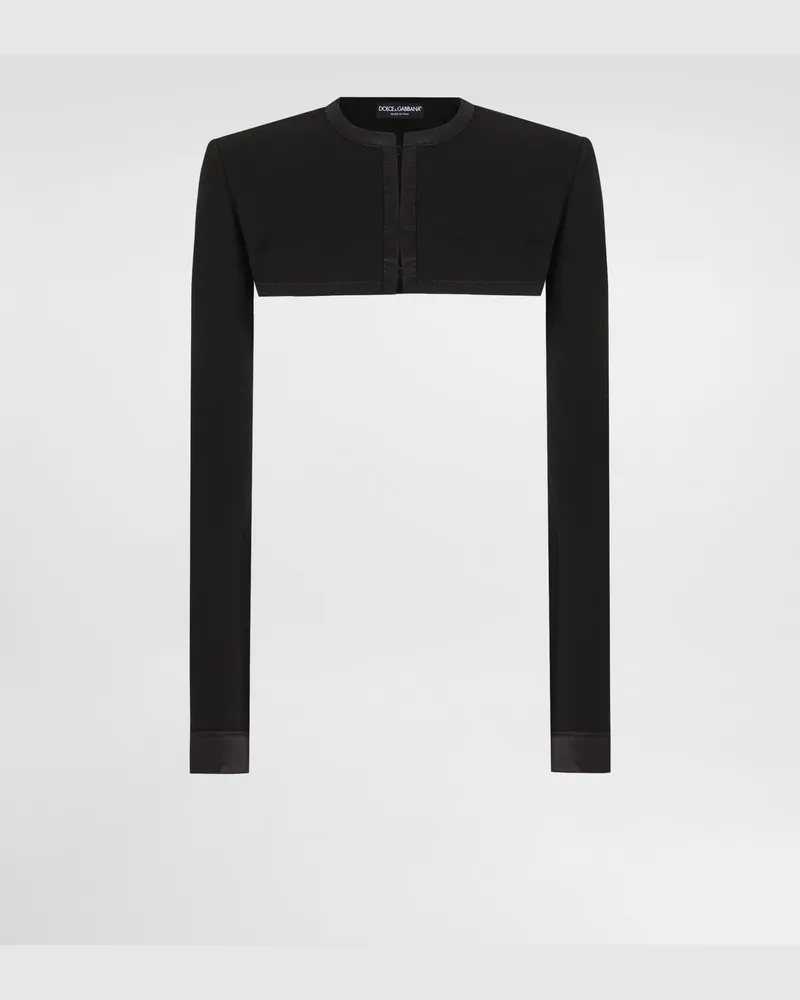 Dolce & Gabbana Bolero Aus Wollkrepp - Frau Mäntel Und Jacken Schwarz Schwarz