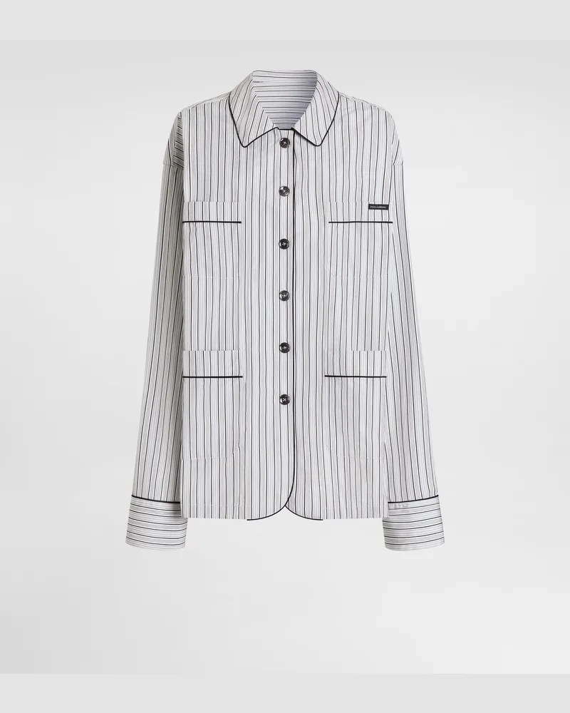 Dolce & Gabbana Vanity Striped Poplin Shirt - Frau Blusen Und Tops Mehrfarbig Mehrfarbig