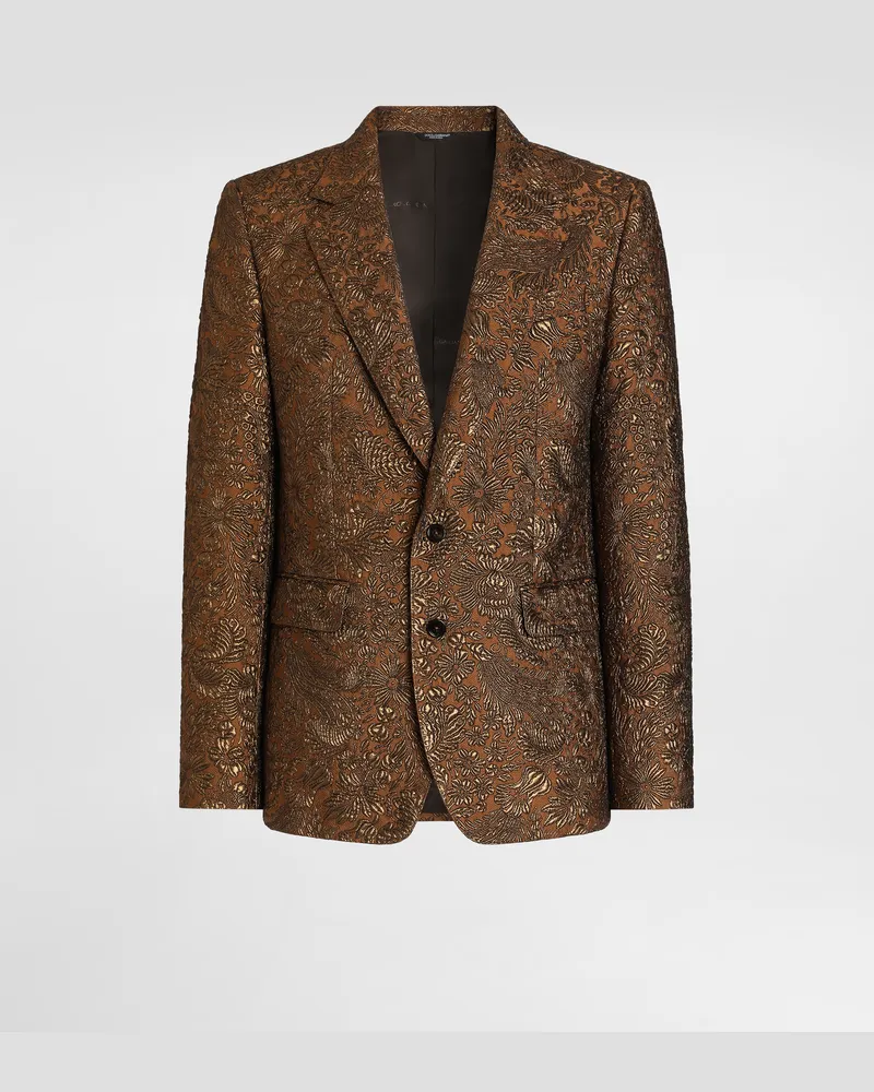 Dolce & Gabbana Sicilia Light Single-breasted Brocade Jacket - Mann Collection 