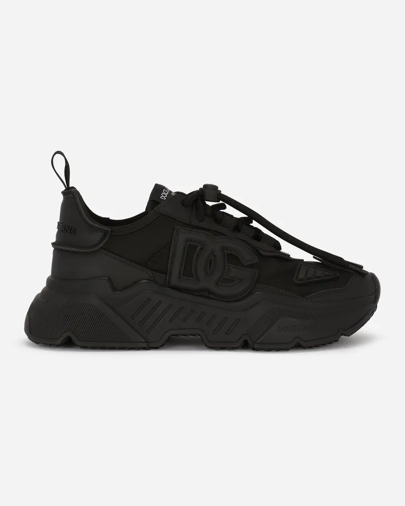 Dolce & Gabbana Sneaker Daymaster Aus Materialmix - Frau Sneakers Schwarz Stoff Schwarz