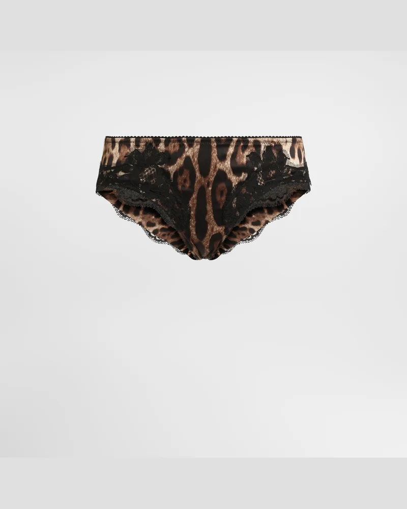 Dolce & Gabbana New Slip - Frau Unterwäsche Animalprint Baumwolle Animal-print