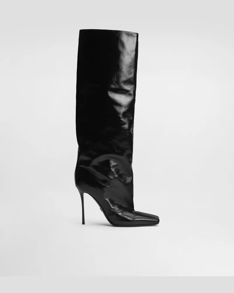 Dolce & Gabbana Stiefel Aus Kalbsleder - Frau Collection Schwarz Schwarz