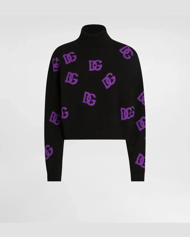 Dolce & Gabbana Rollkragenpullover Aus Wolle - Frau Strickwaren Mehrfarbig Mehrfarbig