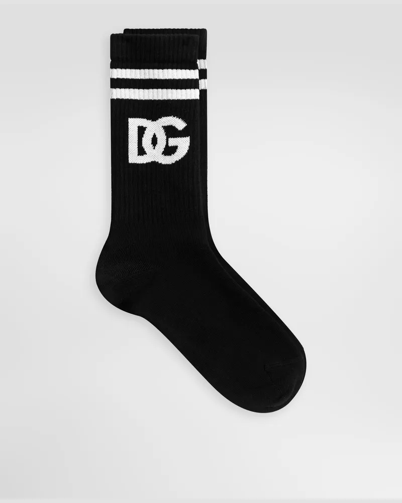 Dolce & Gabbana Socken Aus Baumwolle Mit Logo - Mann Socken Mehrfarbig Multicolor