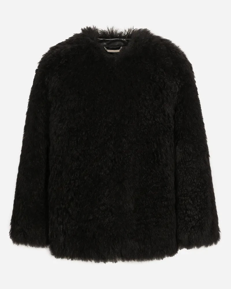 Dolce & Gabbana Jacke Aus Kaschmir-ziegenhaar - Frau Mäntel Und Jacken Schwarz Schwarz