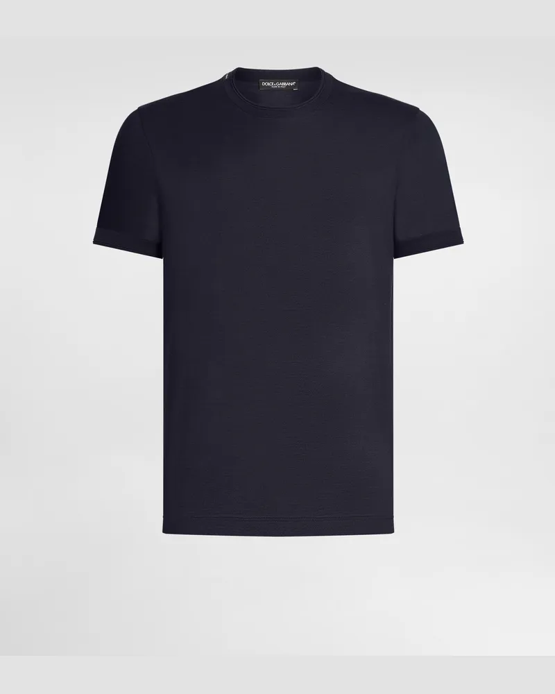 Dolce & Gabbana Short-sleeved Silk T-shirt - Mann T-shirts Und Polos Grey Grey