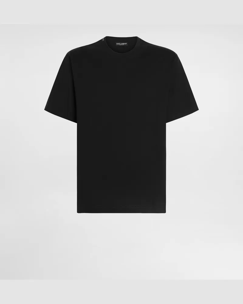 Dolce & Gabbana T-shirt Aus Baumwolle - Mann T-shirts Und Polos Schwarz Schwarz
