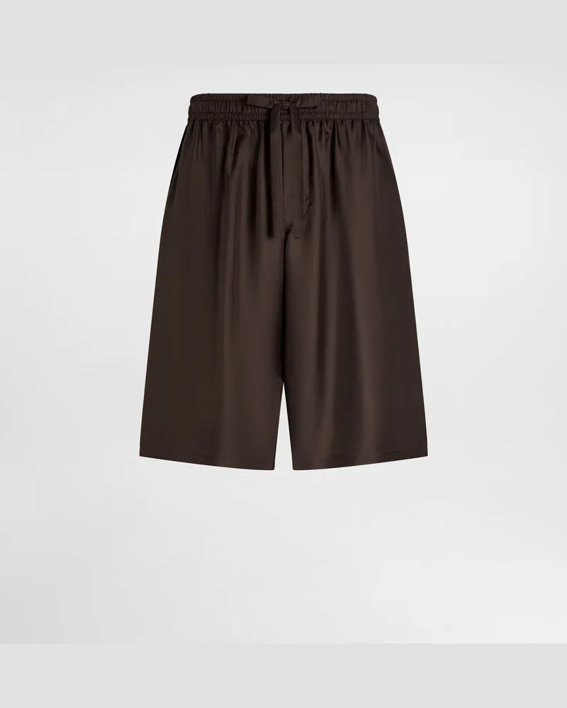 Dolce & Gabbana Silk Twill Trousers - Mann Hosen Und Shorts Braun Brown
