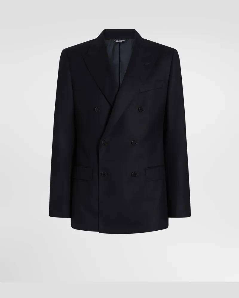 Dolce & Gabbana Jacke Martini Light Aus Wolle Mit Doppelter Knopfreihe - Mann Anzüge Und Blazer Blau 