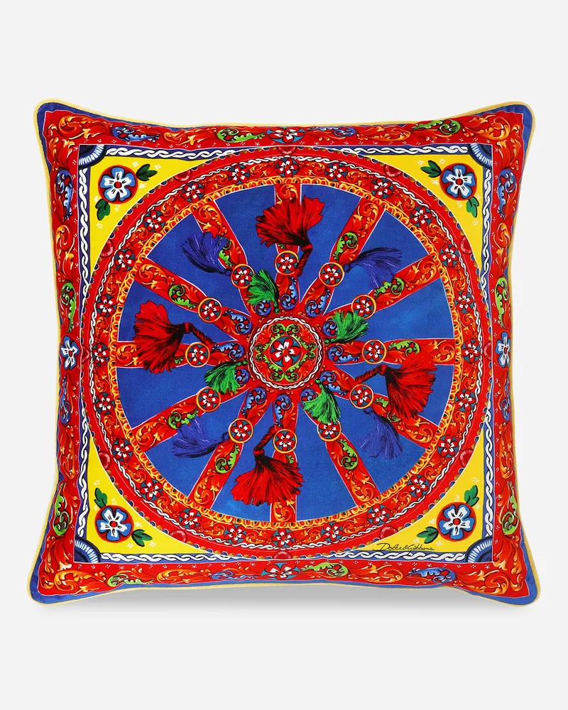 Dolce & Gabbana Velvet Cushion Medium - Mittelgroße Kissen Mehrfarbig Mehrfarbig