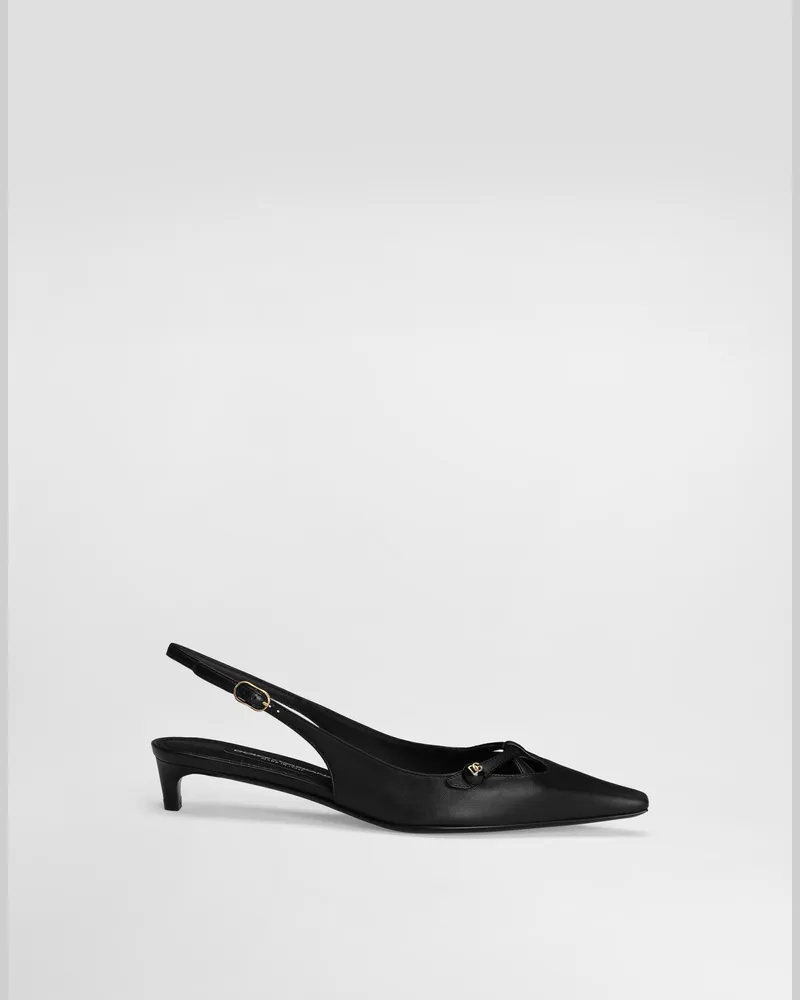 Dolce & Gabbana Slingback Aus Nappaleder - Frau Pumps Und Slingbacks Schwarz Schwarz