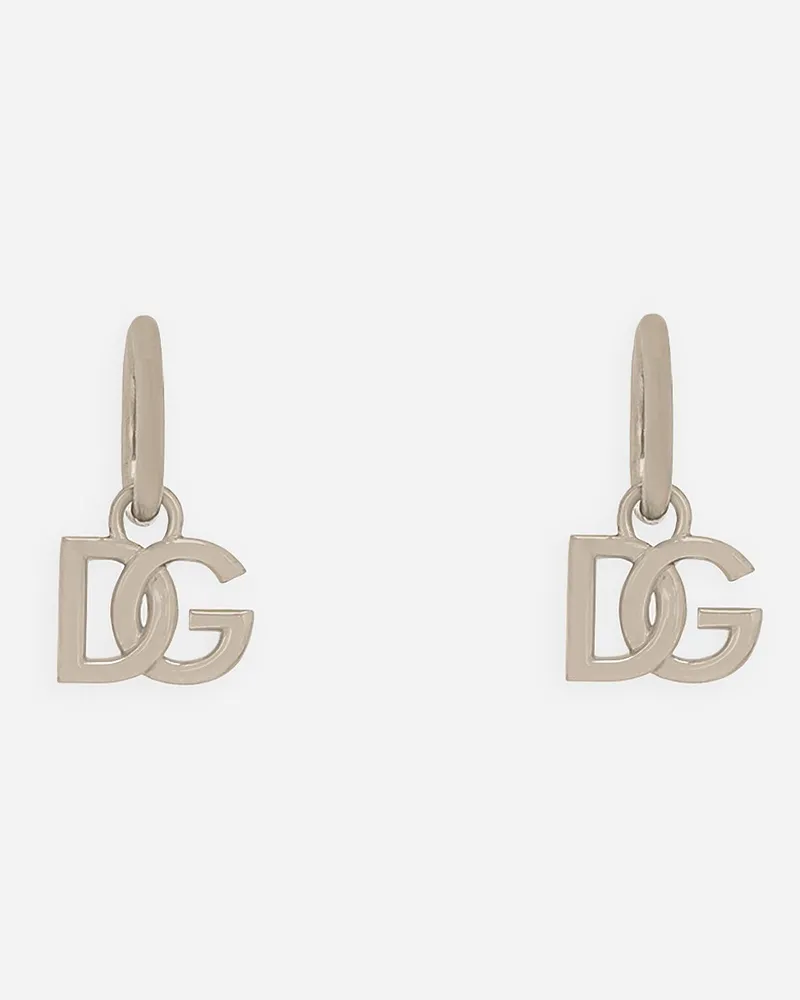 Dolce & Gabbana Ohrstecker Mit Dg-logo - Mann Bijoux Grau Metall Grau