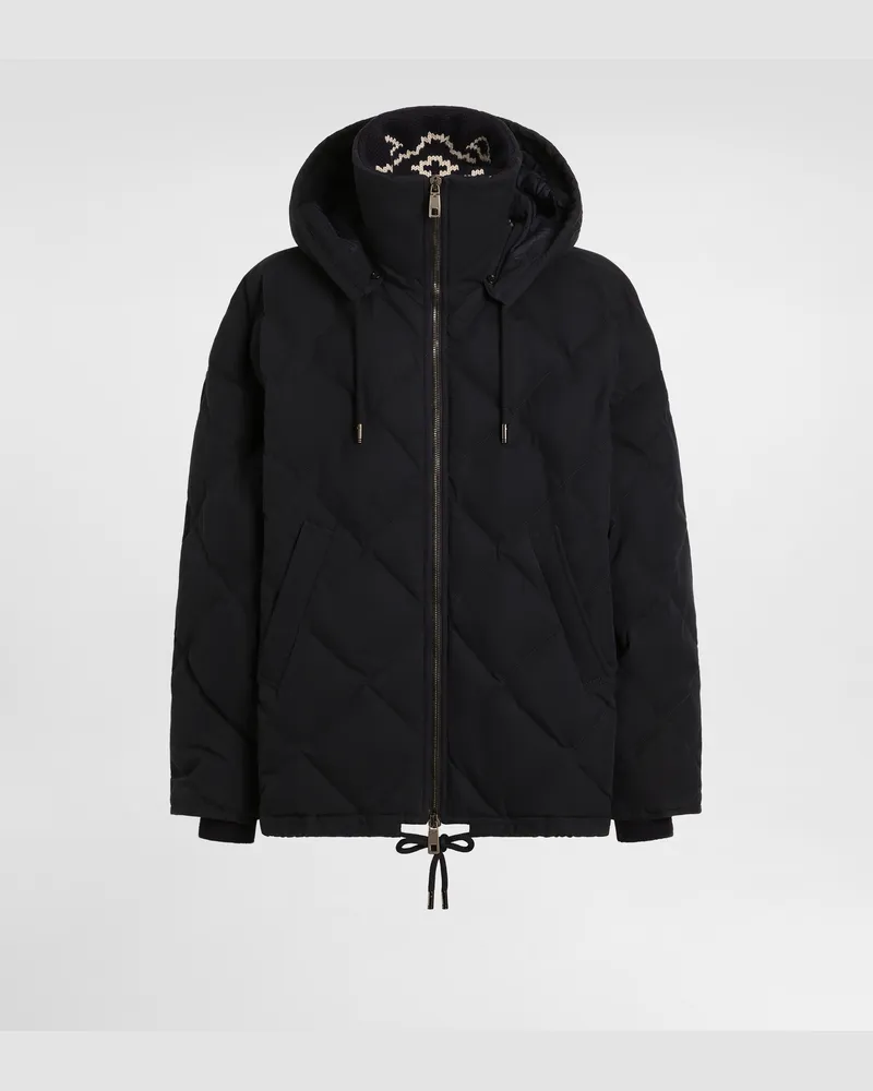 Dolce & Gabbana Steppjacke Aus Baumwolle Mit Wattierung - Mann Mäntel Und Jacken Blau Blue