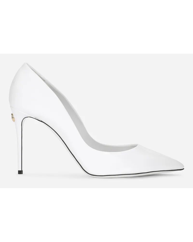 Dolce & Gabbana Pumps Cardinale aus Lackleder Weiss