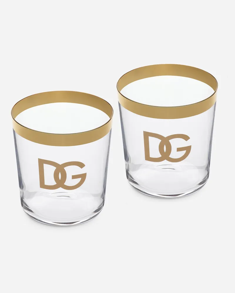 Dolce & Gabbana Set 2 Bicch Acqua - Wassergläser Mehrfarbig Mehrfarbig