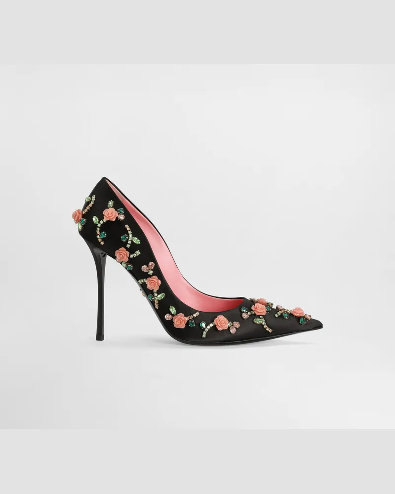 Dolce & Gabbana Satin Pumps With Embellishments - Frau Pumps Und Slingbacks Multicolor Multicolor