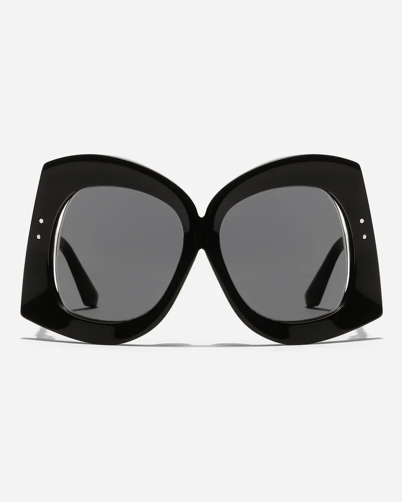 Dolce & Gabbana Sonnenbrille Dg Crossed - Frau Collection Schwarz Acetat Schwarz