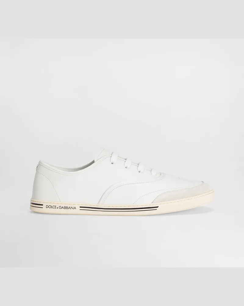Dolce & Gabbana Saint Tropez Calfskin Sneakers - Mann Sneakers White White