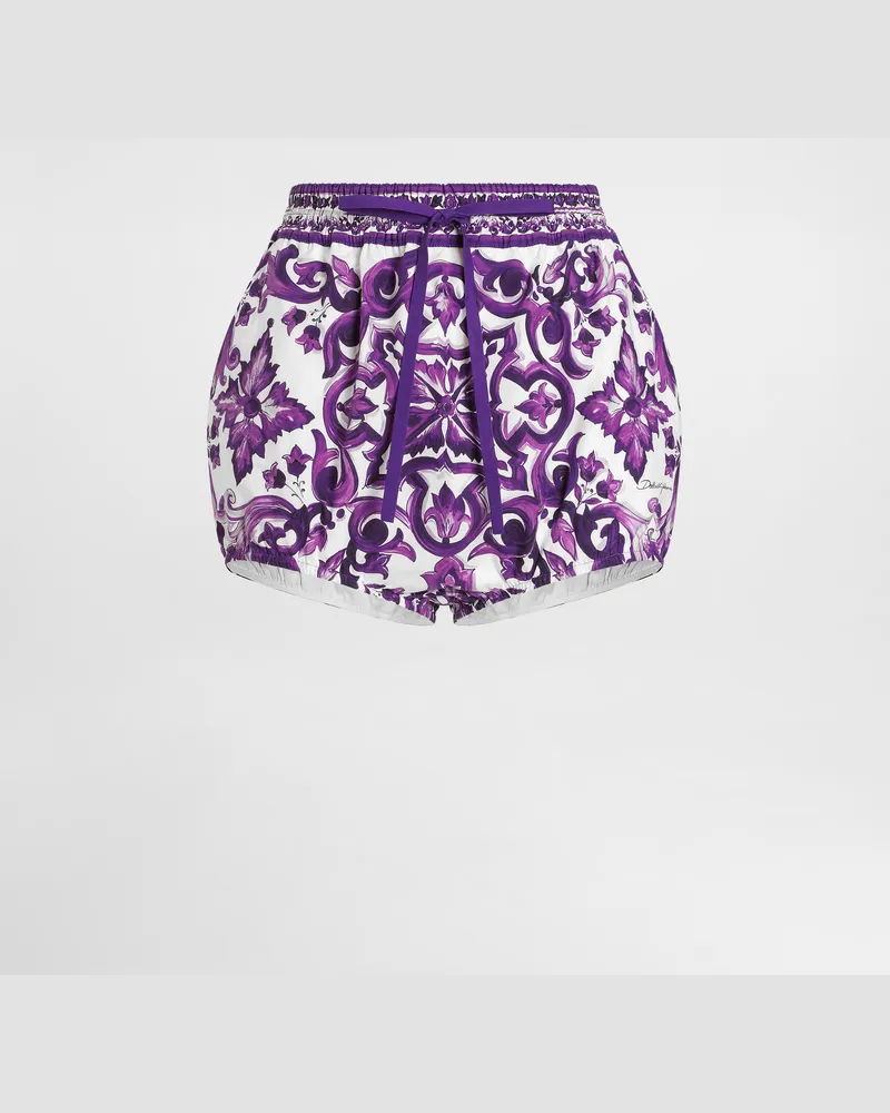 Dolce & Gabbana Majolica-print Poplin Shorts - Frau Hosen Und Shorts Multicolor Multicolor