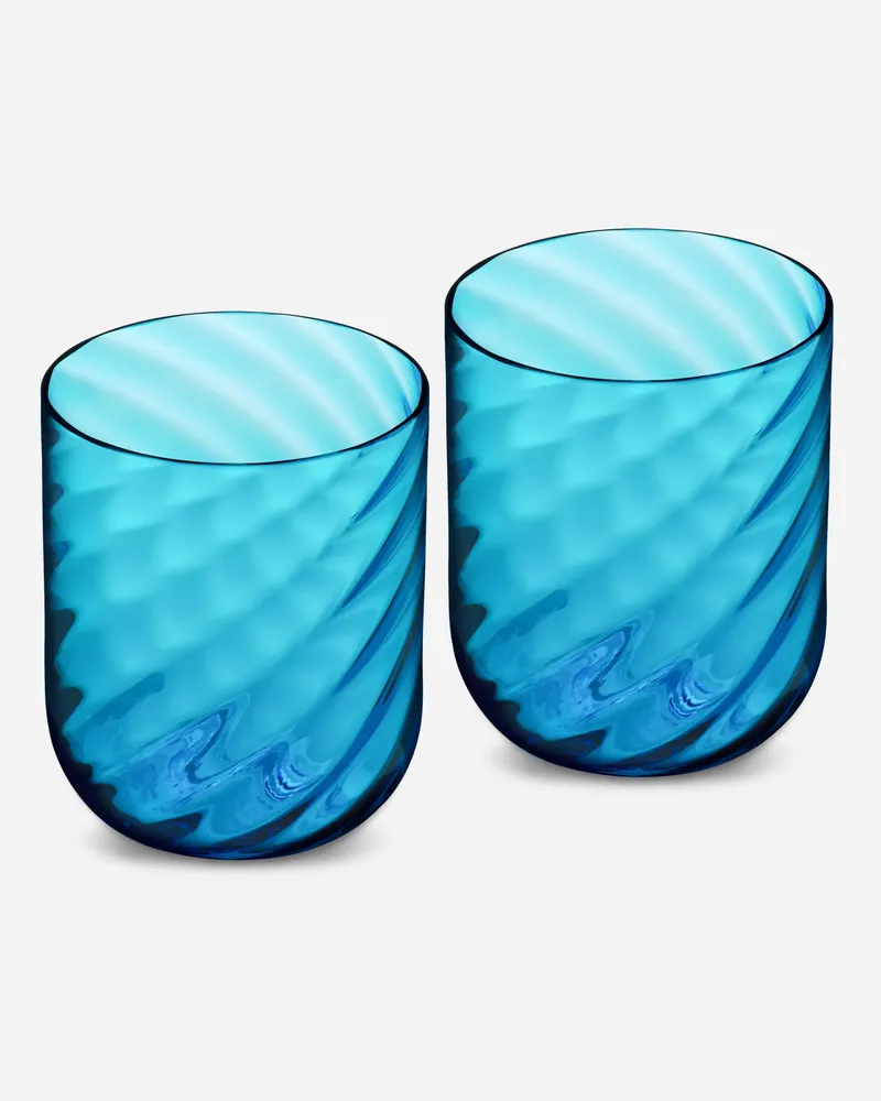 Dolce & Gabbana Set 2 Hand-blown Murano Water Glasses - Wassergläser Mehrfarbig Mehrfarbig