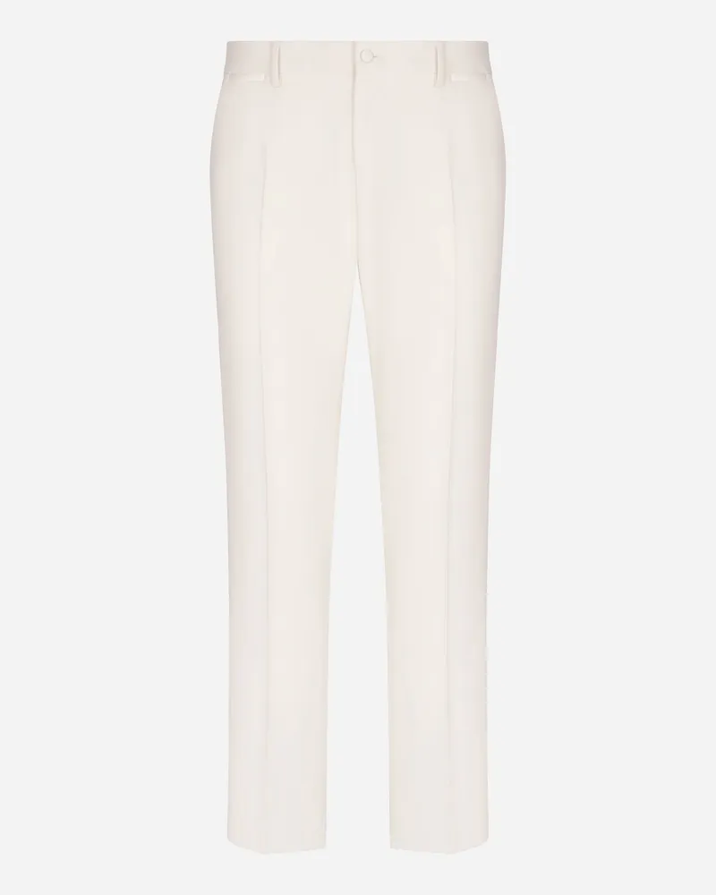 Dolce & Gabbana Smokinghose Wollstretch - Mann Hosen Und Shorts Wei Weiss
