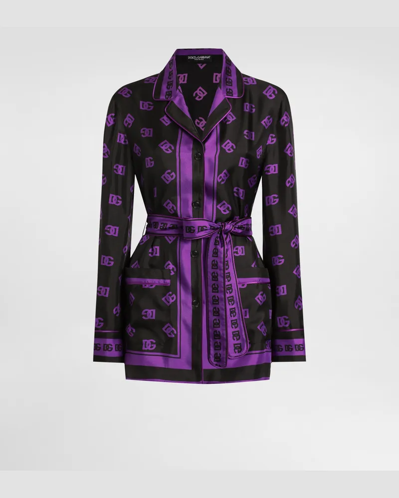 Dolce & Gabbana Dg All-over Print Silk Twill Vanity Shirt - Frau Blusen Und Tops Print Print