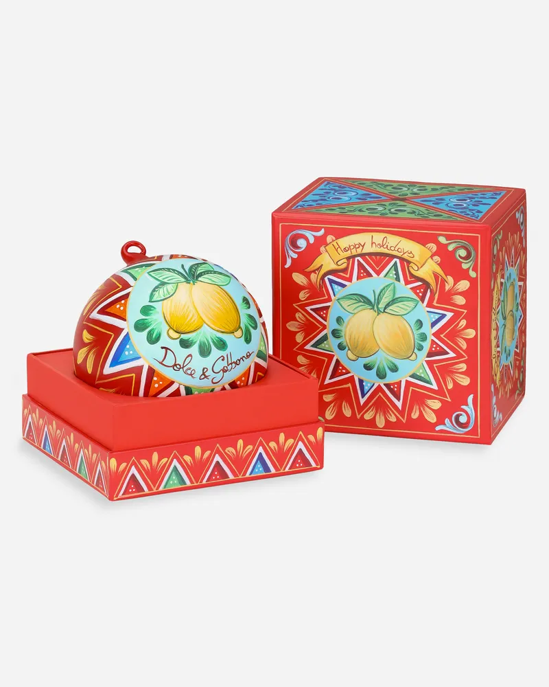 Dolce & Gabbana Decorative Glass Ball - Holiday Decoration Multicolor Multicolor