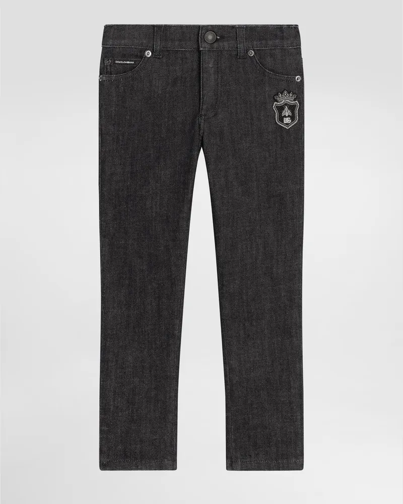 Dolce & Gabbana 5-pocket Denim Trousers With Embroidery - Mann Collection Mehrfarbig Multicolor